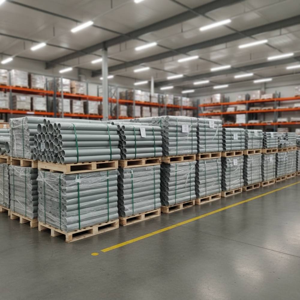 Tubos PPR Top Fusion em diferentes diâmetros, prontos para distribuição pela Elecon.