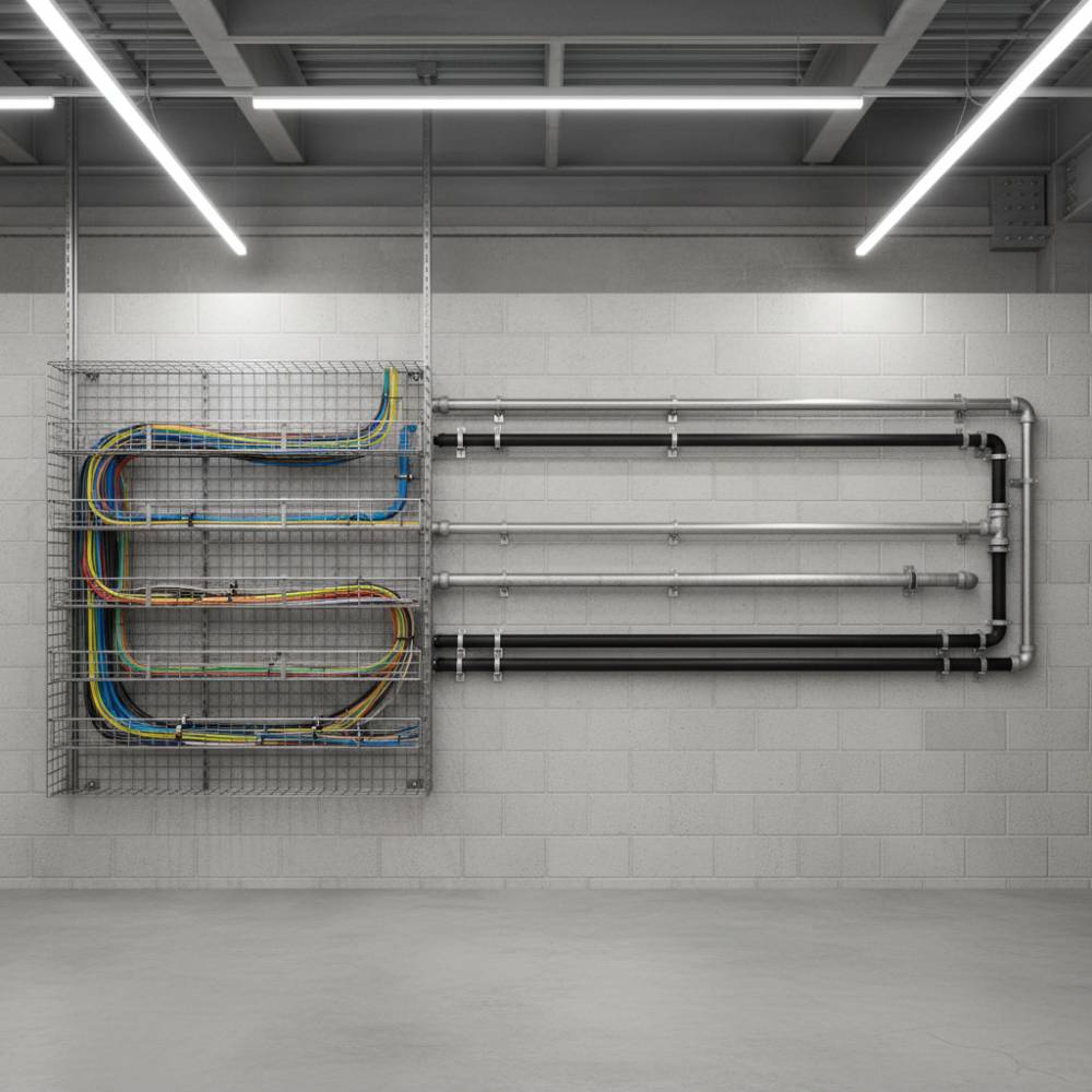 Comparativo de instalação elétrica utilizando eletrocalha aramada e eletrodutos
