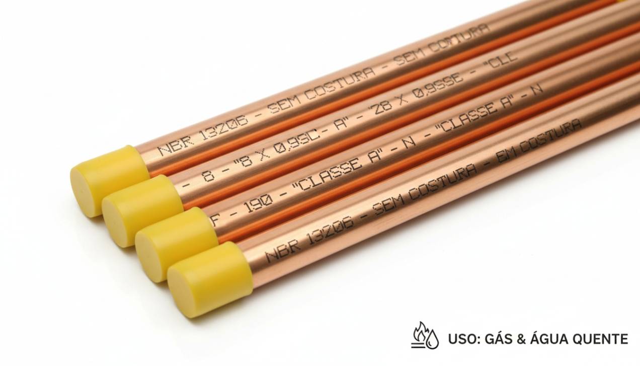 Tubo de Cobre Classe A: Aplicações em Gás, Água Quente e Limpeza