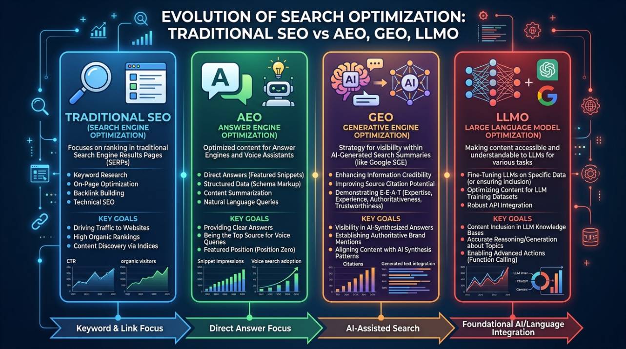 SEO para IA: guia completo de GEO, AEO, AI Overviews e busca generativa