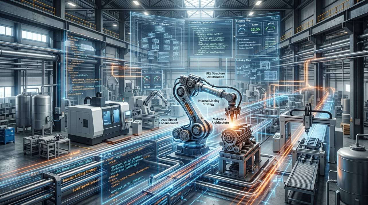 Otimização Profunda: Conteúdo Estratégico e SEO Técnico para Sites Industriais de Alta Performance